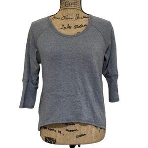 Xhilaration Tunic Top Gray with Lace Button Detail on 3/4 Sleeve Size Medium